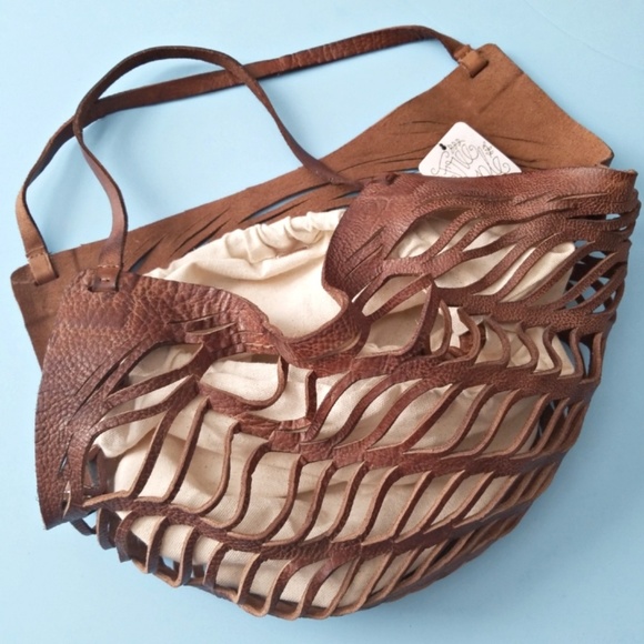 Free People Handbags - Free People Cut Out Leather Tote